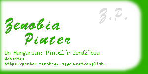 zenobia pinter business card